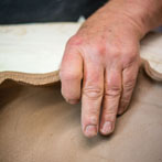 John Higgins at work in his studio 2018